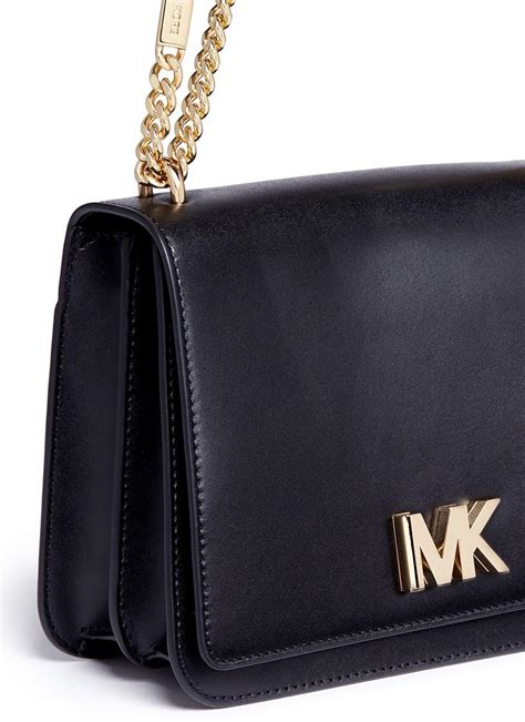 michael kors mott large leather shoulder bag|michael kors flat shoulder bags.